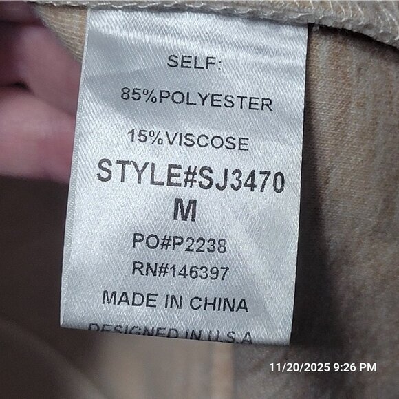 Fringe Western Blanket Coat Camping Firepit Ranch Solid Cream Size Medium - Picture 6 of 7